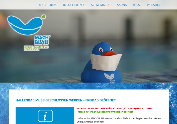 Startseite Mach Blau Schwimmbad