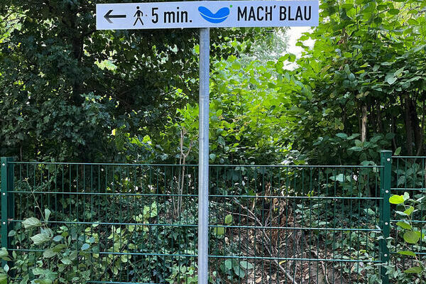 Beschilderung des Fu�weges