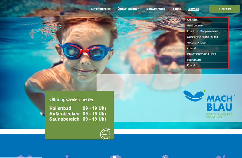 Ein Untermen� von mach blau