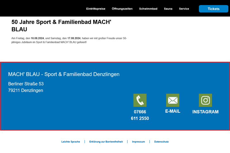 Kontaktm�glichkeiten von mach blau