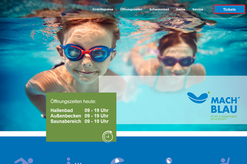 Ticketverkauf vom mach blau